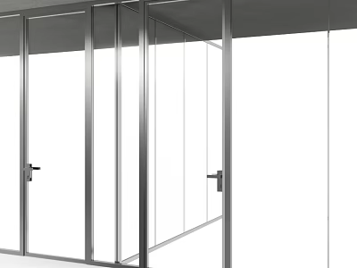 Modern Sliding Doors With Glass Panels And Metal Frames For Interior Spaces Design 3d model