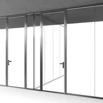 Sliding door electric induction door glass door shopping mall door minimalist door 3d model
