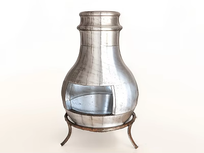 Durable Industrial Equipment Metal Construction With Stable Stand And Transparent Viewing Window 3d model