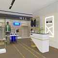 MIA TIBO Fashion Clothing Store Interior With Mannequins And Apparel Displays