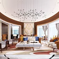 Modern reception area 3d model