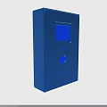Blue Electronic Control Box With Front Panel Display Screen And Buttons