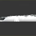3D Natural Mountain Landscape With Snow Covered Peaks Blue White Tones And Rugged Terrain Texture
