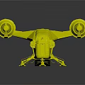Detailed Futuristic Metallic Spaceship With Twin Engines Streamlined Design And Cockpit