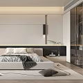 Modern Bedroom Interior Design With Large Bed Accent Chair Recessed Lighting And Neutral Rug