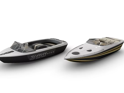 Two Stylish Yachts With Different Designs 3d model