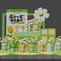 Spring Themed Photo Check In Spot With Flower Decor And Gift Elements 3d model