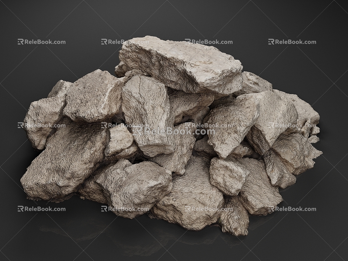 Rock Stone Clay Clay Mound Stone Mound 3d model