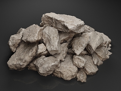 Rock Stone Clay Mound Stone Mound 3d model