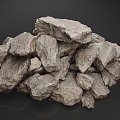 Rock Stone Clay Clay Mound Stone Mound 3d model