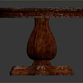 Traditional Red Wooden Single Chair With Intricate Carved Patterns And Sturdy Leg Design