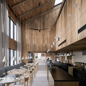 Modern Western Restaurant 3d model