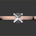 Elegant Rose Gold Ring With Solitaire Diamond And Shiny Polished Band