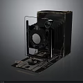 Retro Vintage Camera Electronics Featuring Classic Metal Components And Square Design 3d model