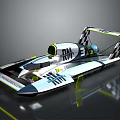 Modern Racing Yacht With Unique Cockpit And Tail Fin Design