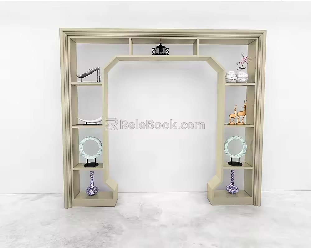 Chinese style door frame 3d model