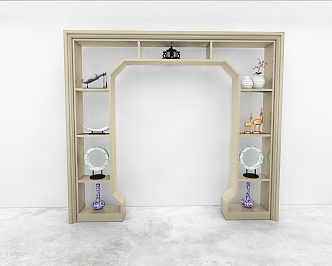 Chinese style door frame 3d model