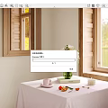 Elegant Decorative Ornament Set With Green Vase Flowers Pink Cup And Wooden Windows Scenic View