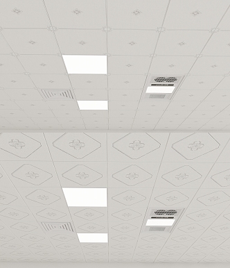 Aluminum gusset ceiling 3d model