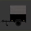 Utility Trailer With Canvas Cover And Steel Frame For Cargo Transport Use