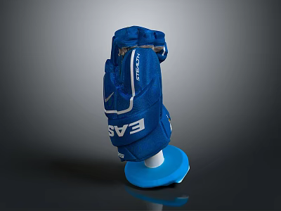 Blue Athletic Sports Glove With EASTON Brand And Nike Logo Design 3d model