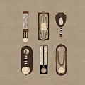 Various Designed Wall Sconces With Wooden Frames Marble Glass And Bead Decorations