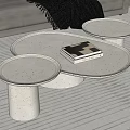 Molteni & Combination Coffee Table Round Coffee Table 3d model
