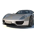 Silver Porsche Sports Car Featuring Sleek Design Front Fascia And Alloy Wheels