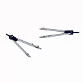 Metal Drawing Compasses For Precision Drafting And Technical Drawings 3d model