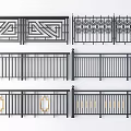 Black Metal Fence Designs Featuring Geometric Patterns Ornate Details And Gold Accents