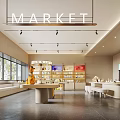 Store supermarket display area 3d model