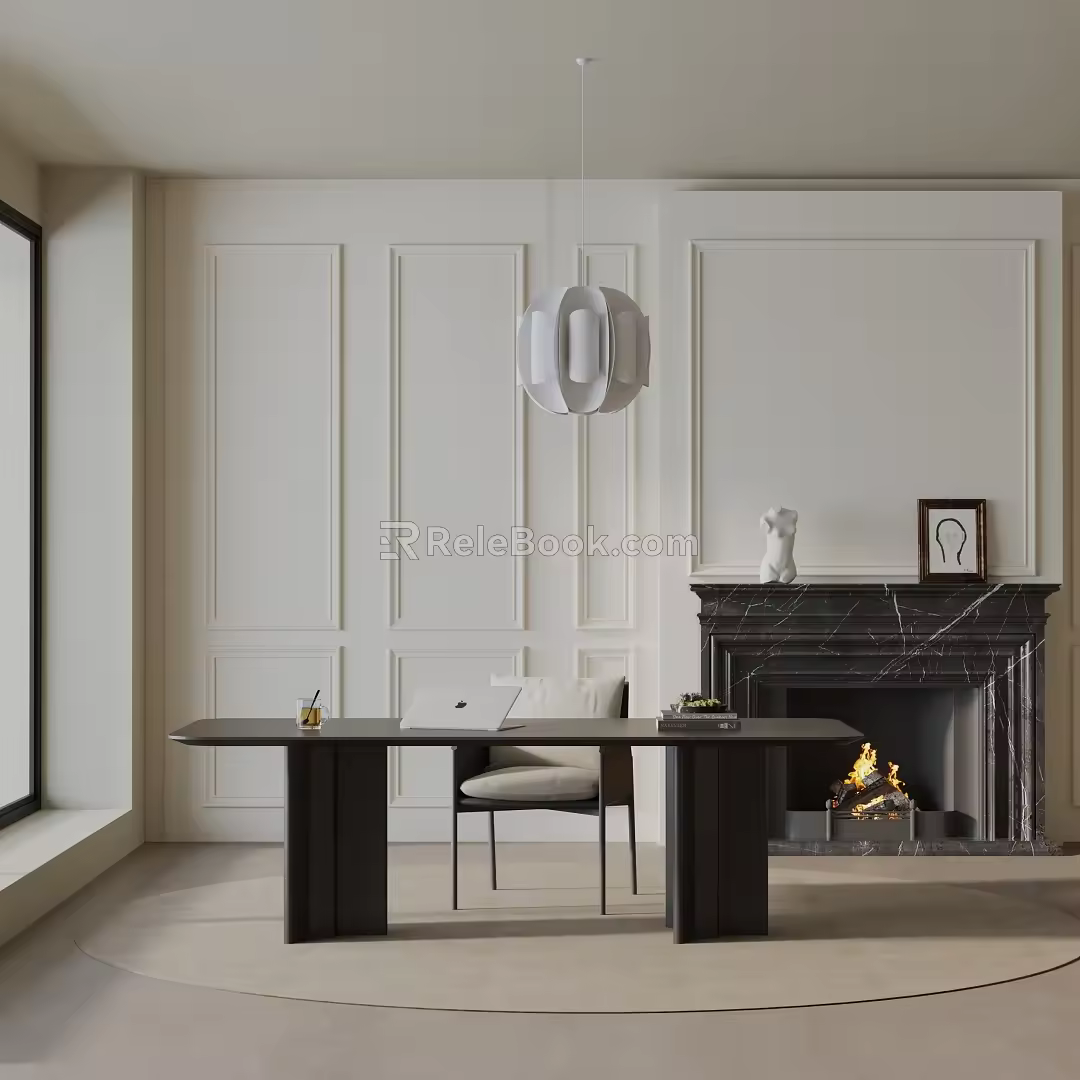 Modern dining table 3d model