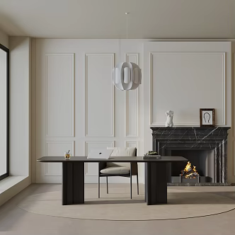 Modern dining table 3d model