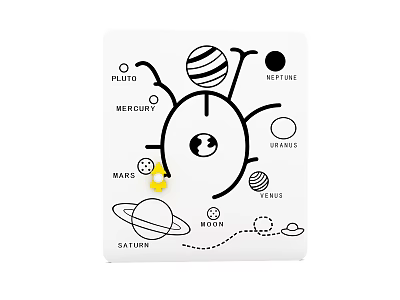 Educational Solar System Themed Kids Play Equipment With Various Planets Orbits And Interactive Design 3d model