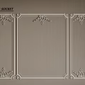 Ornate Gypsum Molding Design With Decorative Patterns For Interior Wall Panels