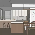 Middle Style Restaurant 3d model
