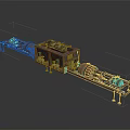Industrial Production Line Equipment With Mechanical Rollers And Complex Metal Structure