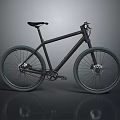 Sleek Modern Dark Bicycle Featuring Simple Frame And Large Shiny Wheels