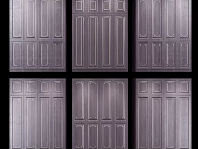 Modern Wardrobe Door Panel Designs Featuring Different Patterns And Decorative Lines 3d model