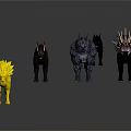 Mythical Fantasy Animals With Horns Spiked Tails And Unique Fur Patterns