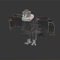 Building Blocks Vulture Sculpture With Pixel Art Design And Detailed Open Wings