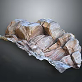 Rock Block Rock Block Rock Specimen Boulder Big Stone Block Rock Stratum Rock Stratum Rock Stratum Rock 3d model