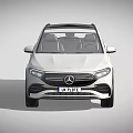 White Mercedes SUV With Black Roof Brown Wheels And Modern Design