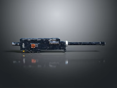 Browning Machine Gun Browning Gatling White Machine Gun Machine Gun Bullet Military 3d model