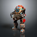 Mech warrior machine battle armor mechanical battle armor machine warrior battle robot game robot 3d model
