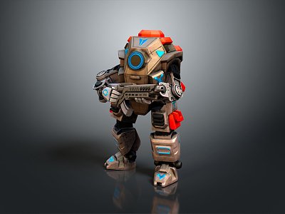 Mech warrior machine battle armor mechanical battle armor machine warrior battle robot game robot 3d model