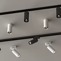 Track Mounted Downlights And Spotlights For Modern Ceiling Lighting Fixtures