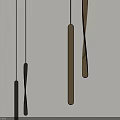 Modern Slim Elongated Chandeliers With Gold And Black Metallic Design For Interior Spaces