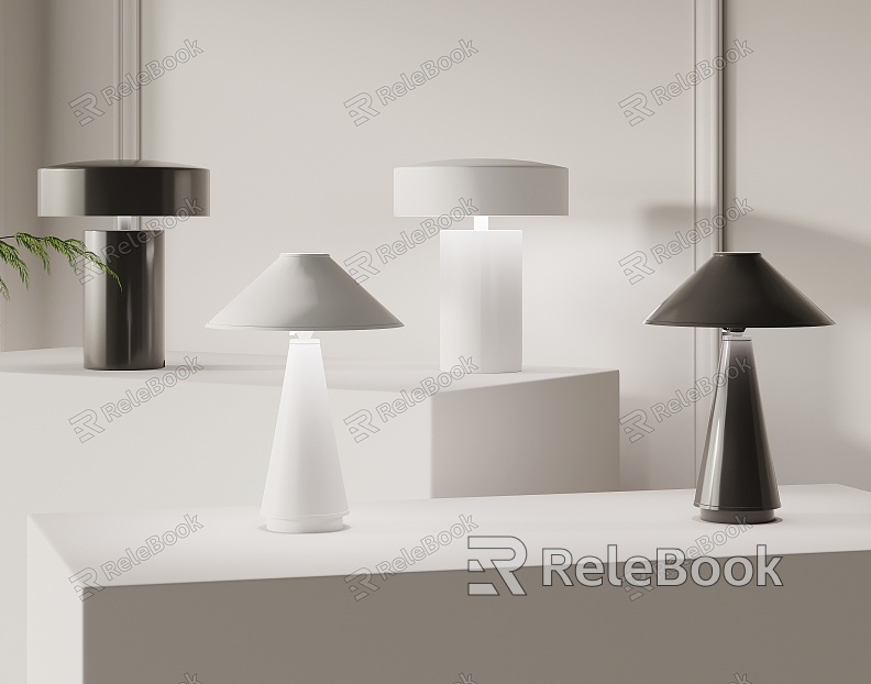 Cream wind table lamp model