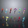 Minecraft Weapons Collection With Colorful Vibrant Designs And Various Styles